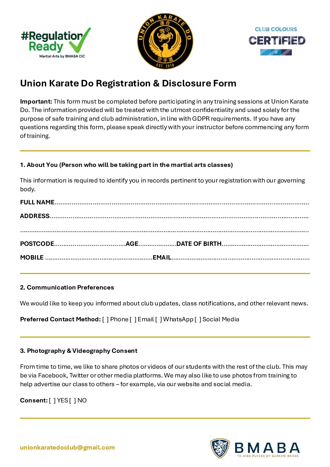 Union Karate Do